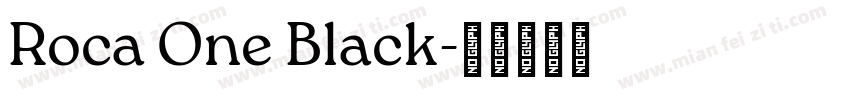 Roca One Black字体转换